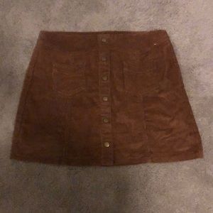 NWT boutique brown corduroy skirt